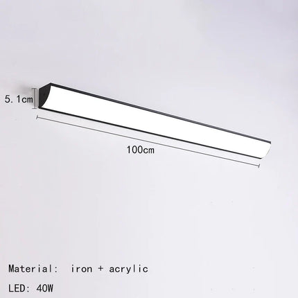Applique murale miroir en aluminium au design linéaire simple — LZ4X9T2
