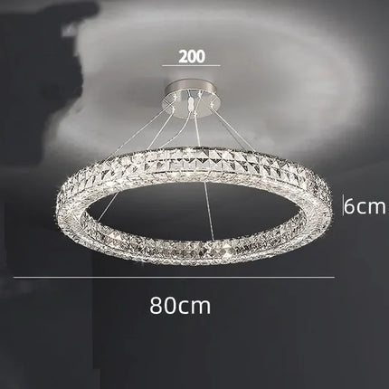 Lustre transparent en cristal LED pour décoration intérieure moderne — LZ4X9Q7N