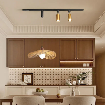 Suspension wabi-sabi en métal et bois pour boutique — LZ4XJ7