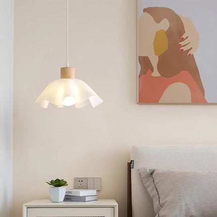 Plafonnier LED décoratif style nordique rétro japonais en forme de fleur — LZ4QJ7M