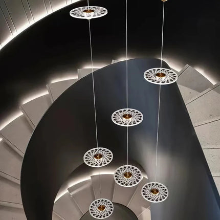 Lustre suspension design nordique simple et élégant pour escalier — LZ4X9T2