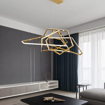 Lustre suspension géométrique en silicone pour décoration moderne — LZ4X9P