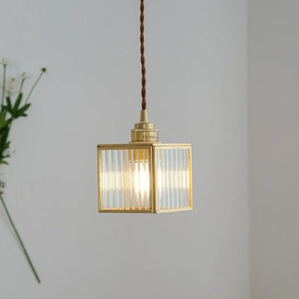 Suspension vintage en cuivre avec globe en verre pour intérieur — LZ4X9P2