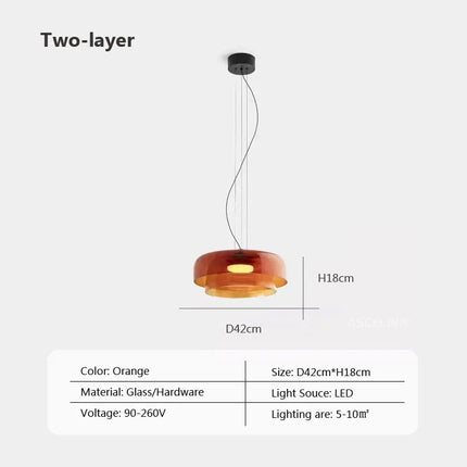 Lustre suspension nordique en fil de verre pour décoration intérieure — LZ4X9B