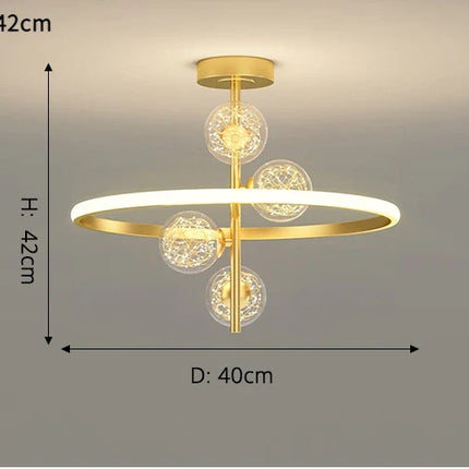 Lustre LED suspension boule style nordique pour intérieur — LZ4X9M