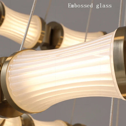 lustre led en verre design moderne de luxe