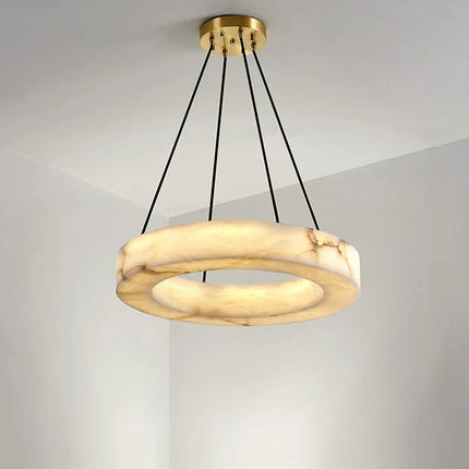 Lustre en marbre naturel espagnol pour hôtel de luxe — LZ4M9Q2