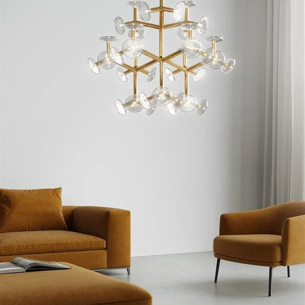 lustre créatif postmoderne en verre pour décoration intérieure