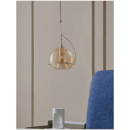 Lustre suspension boule en verre style nordique rétro pour cafés — LZ4X9T2