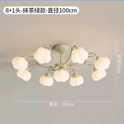 Plafonnier LED moderne avec abat-jour en coton décoratif — LZ4X7P9