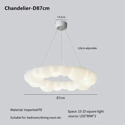 Suspension plafonnier LED nuage moderne pour salon et chambre d’enfants — LZ4X9P