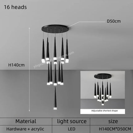 Suspension LED moderne pour intérieur contemporain — LZ4X9T2