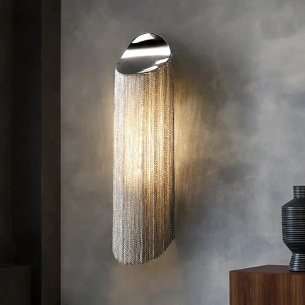 Applique murale moderne argent et or avec pampilles décoratives — LZ4D7XQ