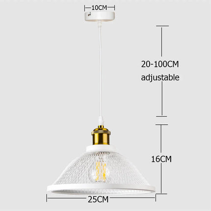 Suspension vintage en fer noir style cage pour LED E27 — LZ4P9XJ