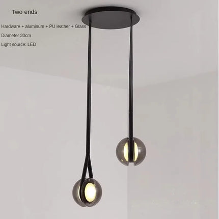 Lustre créatif en verre style yoyo pour décoration intérieure moderne — LZ4P9XQ