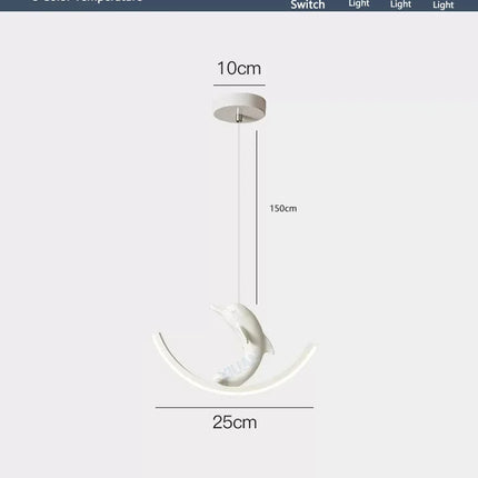 Suspension LED enfant avec motifs dauphin et ours — LZ4P9X