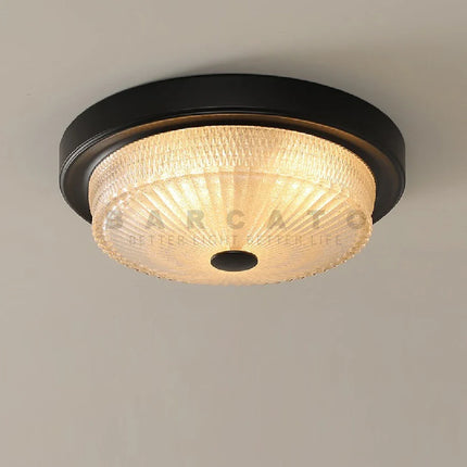 Plafonnier LED américain avec abat-jour en verre dépoli blanc pour couloir — LZ4X9M