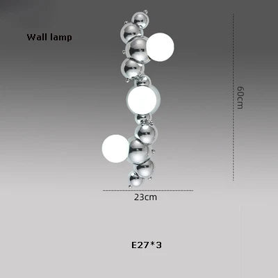 Lustre LED suspension design moléculaire tendance 2024 — LZ4X7Q9