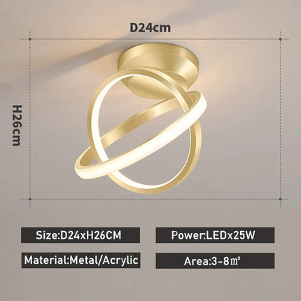 Plafonnier LED moderne en acrylique pour allée et balcon — LZ4X9Q2J