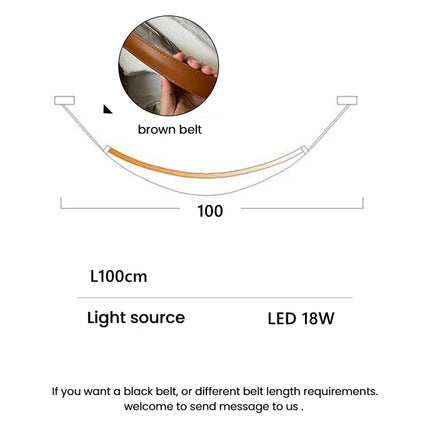 Suspension LED design avec ceinture en cuir pour luminaire décoratif — LZ4P9X