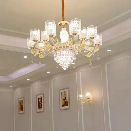 Lustre en verre cristal au design moderne pour intérieur élégant — LZ4X9B