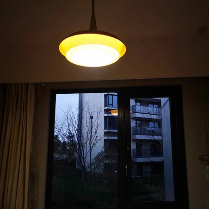 Plafonnier LED rétro en verre et métal pour intérieur décoratif — LZ4X9D