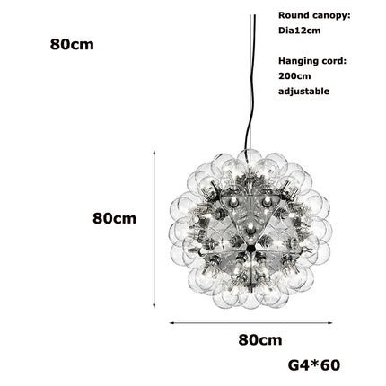 Lustre LED en verre chromé et doré pour décoration intérieure — LZ4X9P2Q