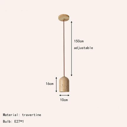 Suspension en bois et pierre naturelle pour éclairage café — LZ4X9W2