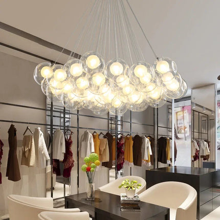 Lustre LED en verre à bulles pour magasins — LZ7XQ2