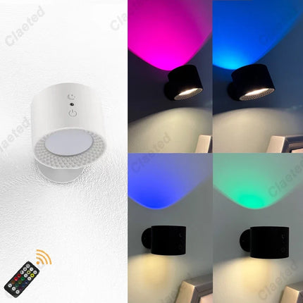 Applique murale LED rechargeable sans fil avec télécommande et chargement USB — LZ4X9T2