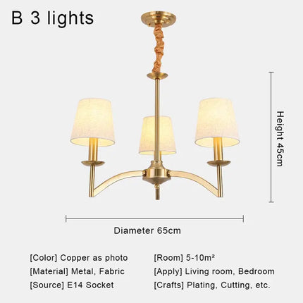 Lustre suspension rétro en tissu pour décoration campagne — LZ4M9X