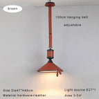 Dia47cm marron / Lumière blanche