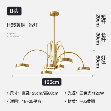 Lustre suspension en cuivre style nordique chic — LZ4X7Q2