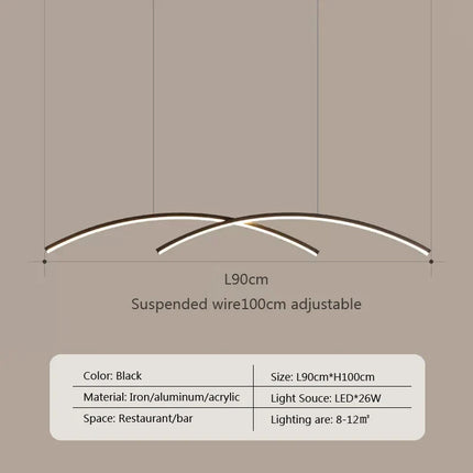 lustre moderne à led avec télécommande pour intérieur élégant