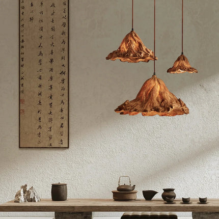 Suspension en résine style wabi-sabi zen vintage pour intérieur — LZ4X9T