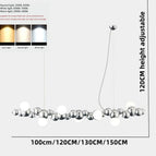 Corps de lampe argenté / L120CM / Blanc froid