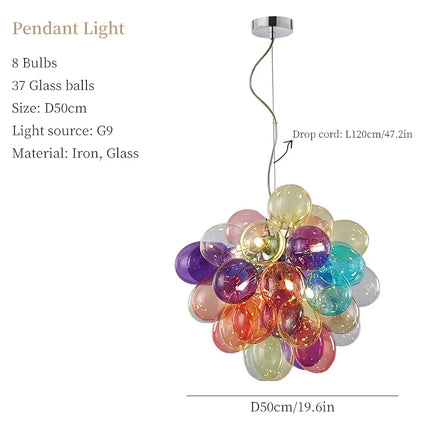 suspension moderne en verre créatif pour décoration intérieure