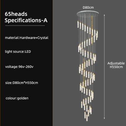 Lustre LED en cristal au design moderne pour intérieur élégant — LZ4Q7X9F