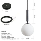 Boule noire 20CM / Blanc chaud