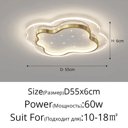 Plafonnier LED encastré étoiles au design romantique pour enfants — LZ4X9Q2M