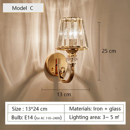 Applique murale en verre au design nordique moderne pour intérieur — LZ4Q7X9