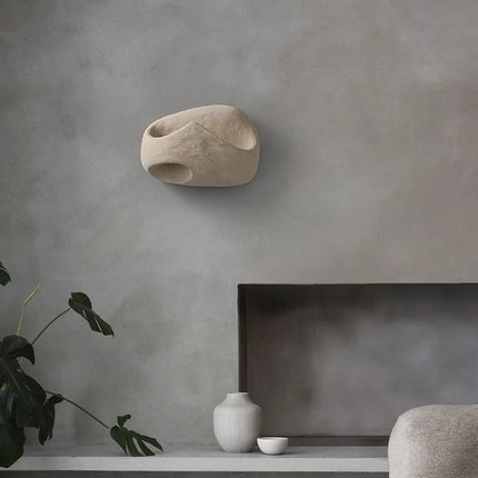 Applique murale nordique en ciment style wabi sabi pour décoration créative — LZ4T9XQ