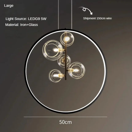 Suspension moderne en verre à bulles pour décoration intérieure et restaurant — LZ4X9T2