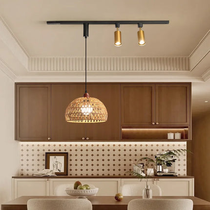 Suspension wabi-sabi en métal et bois pour boutique — LZ4XJ7