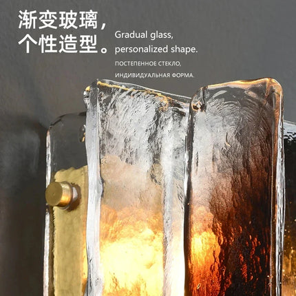 Applique murale nordique en verre et cuivre au design élégant — LZ4X9T2