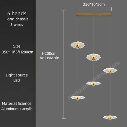 Lustre LED pour éclairage intérieur décoratif moderne — LZ4X9T