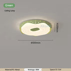 Lampe de plafond verte / Télécommande
