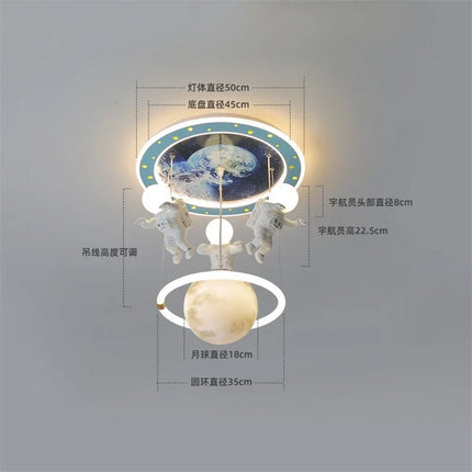 Plafonnier LED nordique design astronaute pour décoration intérieure — LZ4X9P2