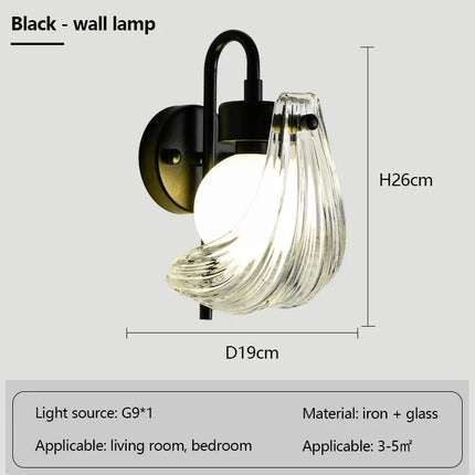 Lustre en verre coquille avec lampes LED créatives — LZ4N7Q2J