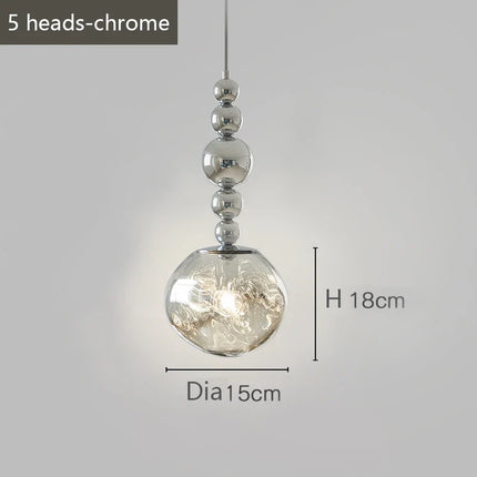 Lustre léger en verre style Bauhaus pour décoration moderne — LZ4G7P9